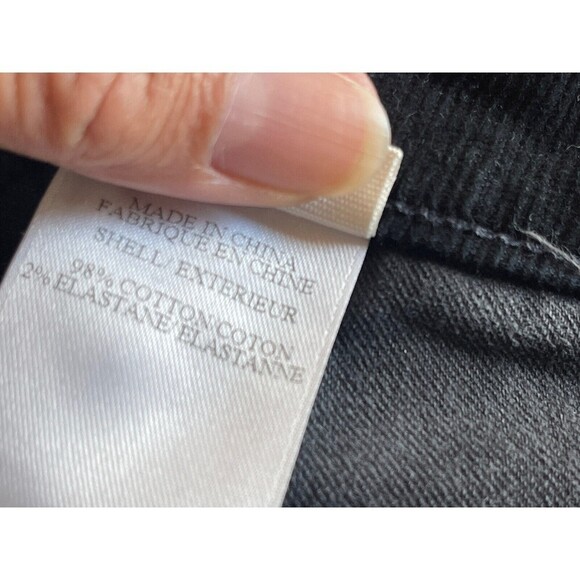 Helmet Lang Size 25 Black Skinny Straight Leg Corduroy Pants 28x26.5 - Picture 9 of 12